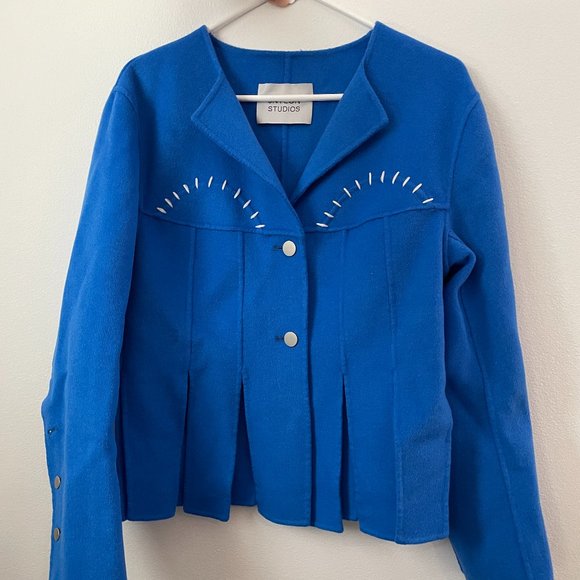 Blue Wool coat - Picture 1 of 10